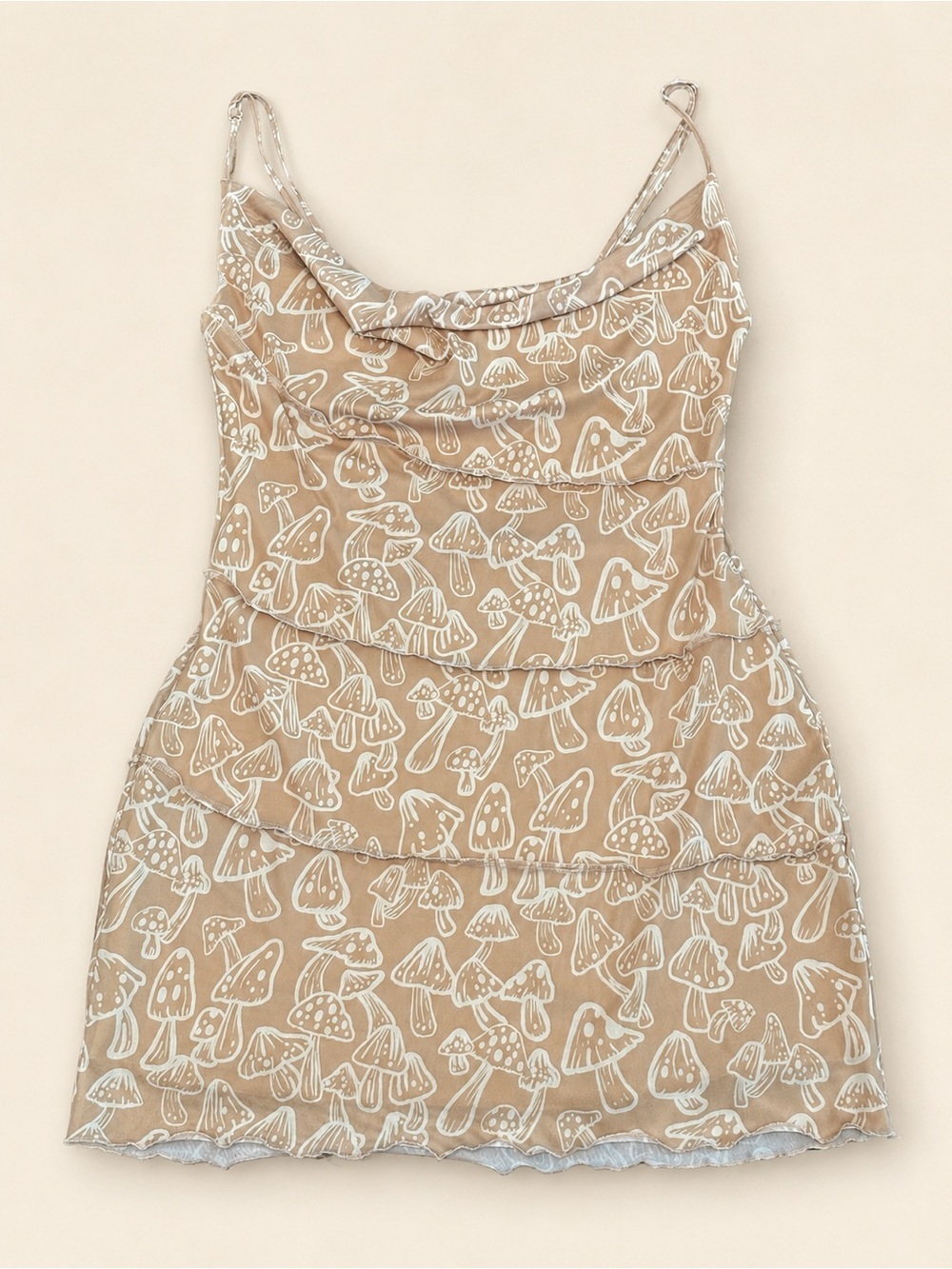 Motel Rocks Mushroom Print Mesh Dress